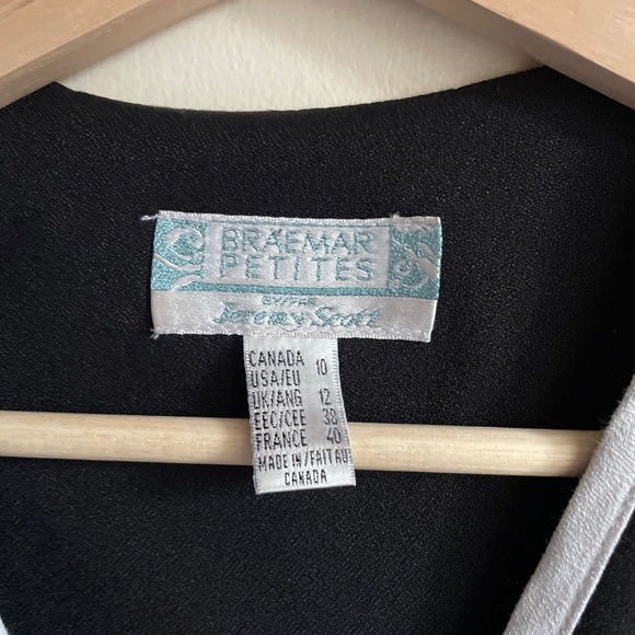 Vintage dress short sleeve buttons contrast white trim decorative pockets Sz 10 - Picture 8 of 9